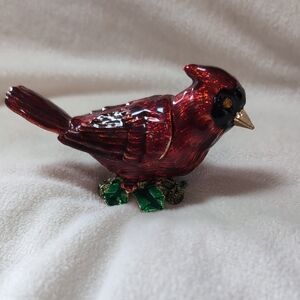 Vintage Spoontiques Cardinal Metal Enameled Collectable Jewelry Ring Holder